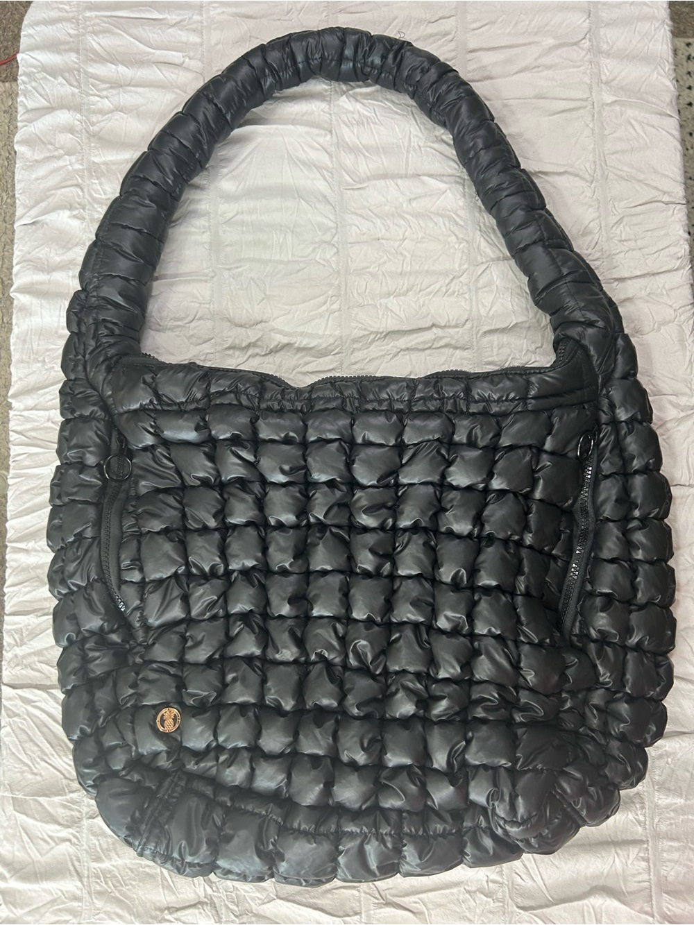Simply Southern Quilted Puffer Shoulder Bag in Black NWOT